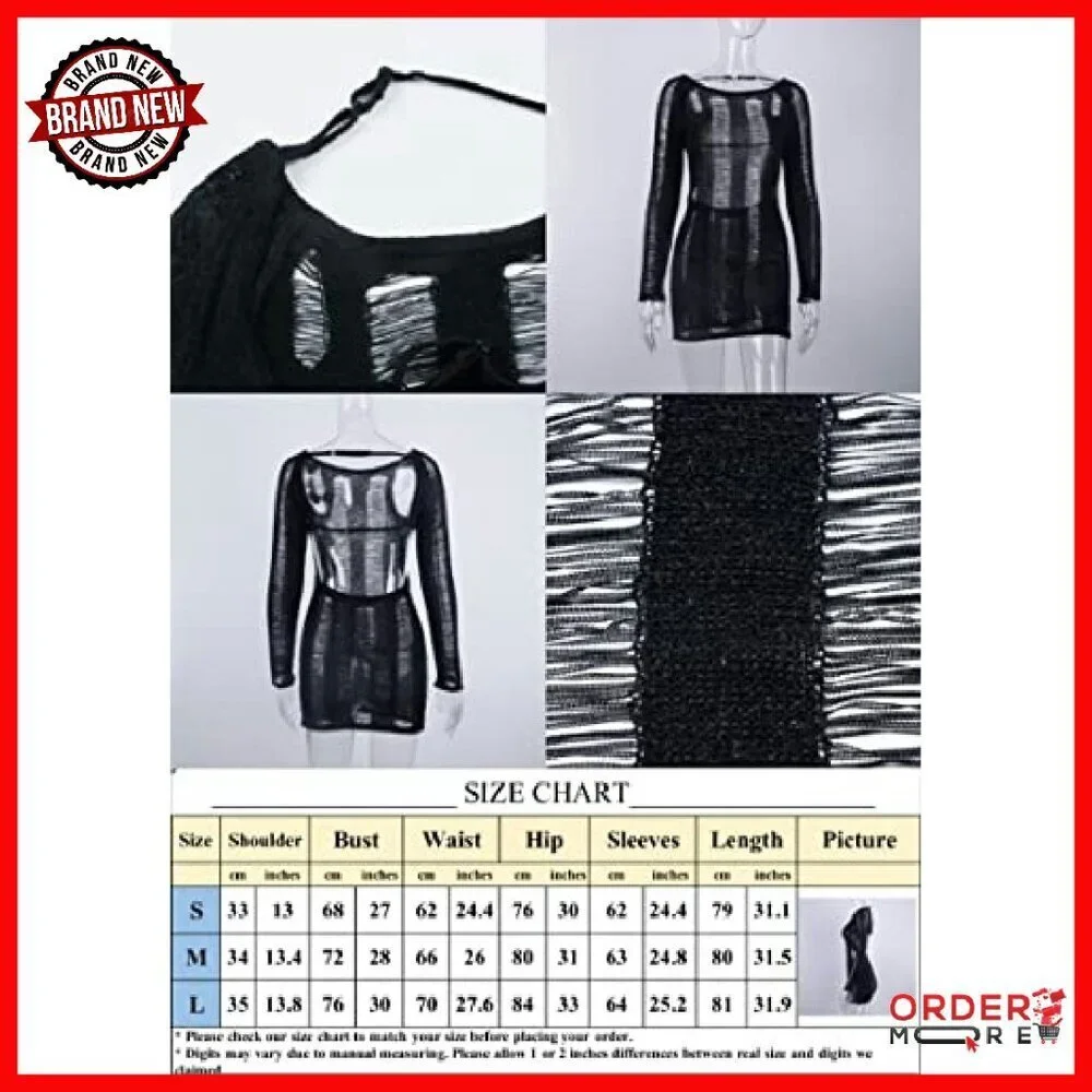 Long Sleeve Bodycon Mini Dress Slim Fit Polyester Cotton Stretchy